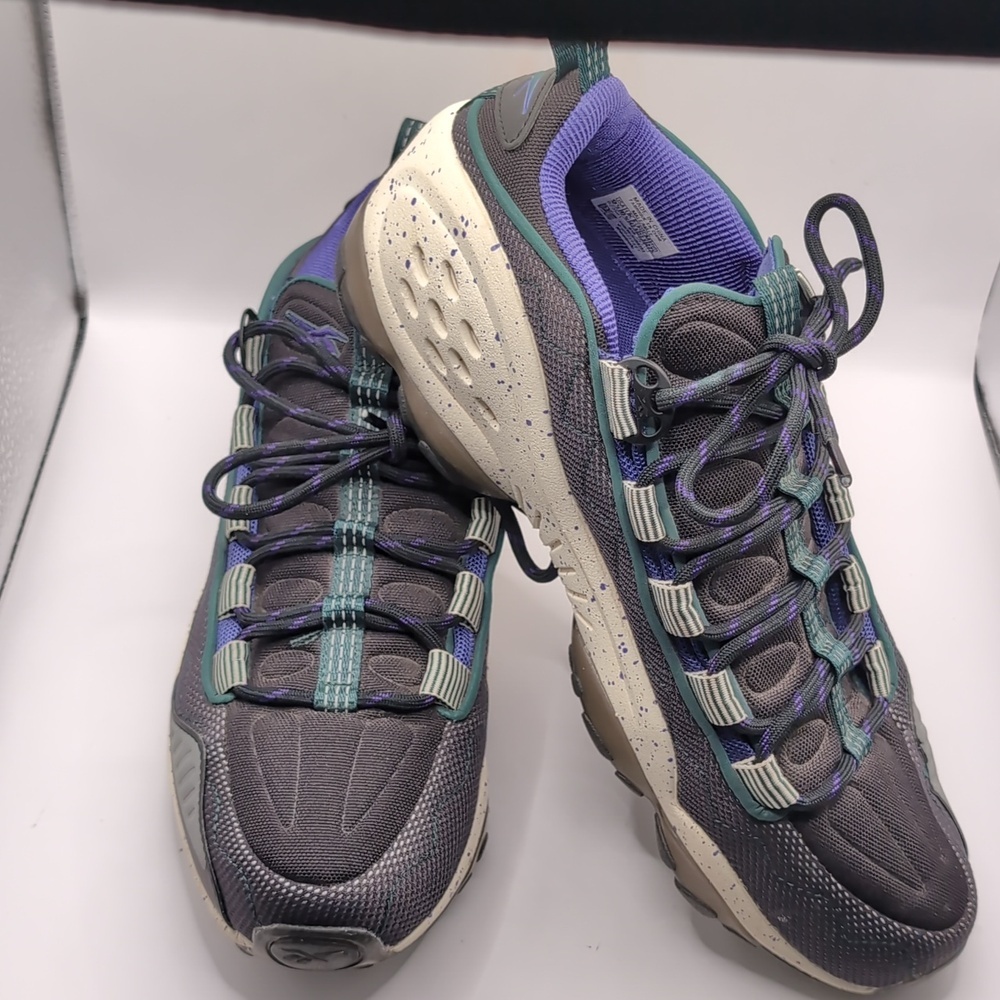 Mens Reebok Black Purple DMX RUN 10 Retro Sneakers Shoes DV5113 NWOB Size 9.5